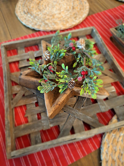 Handmade Star Dough Bowl  11 in.