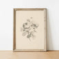 Vintage Floral Art Print 8" x 10"