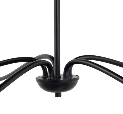 Ellie 40" Black Farmhouse Chandelier