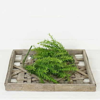 16 inch Square Woven Wood Tray or Wall Decor