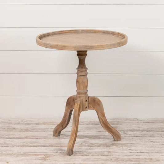 Farmhouse Wood Tray Accent Table