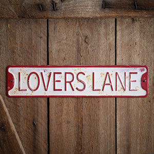 Lovers Lane Street Sign