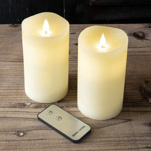 Flameless Set of 3'' x 5'' Pillar Candles