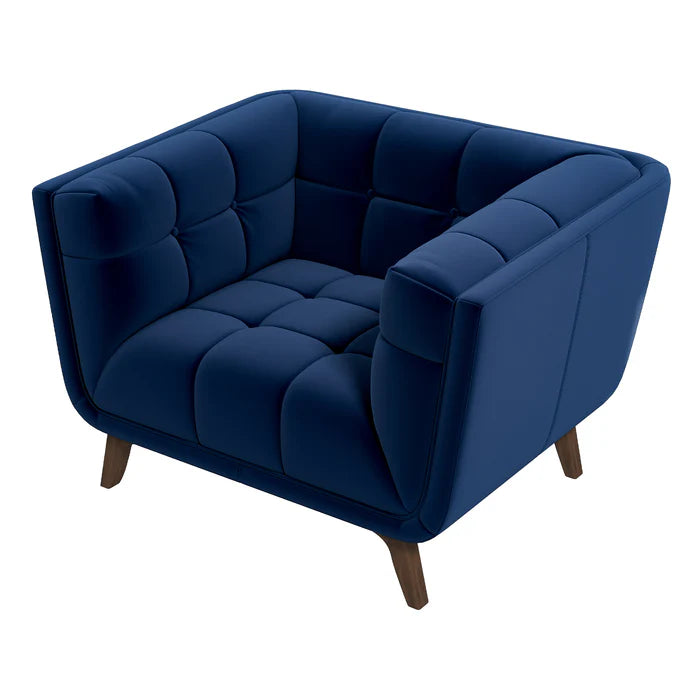 Addison Dark Blue Velvet Lounge Chair