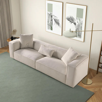 Conner Cream Corduroy Sofa 110"