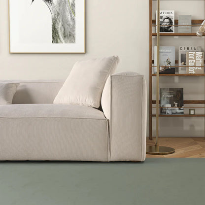 Conner Cream Corduroy Sofa 110"