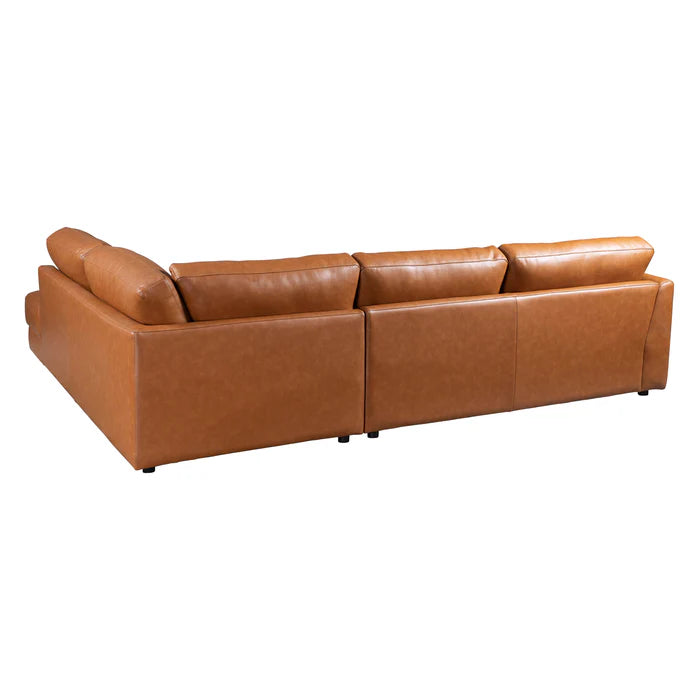 Alexa Genuine Leather Sectional Sofa Right Facing