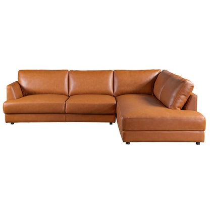 Alexa Genuine Leather Sectional Sofa Right Facing