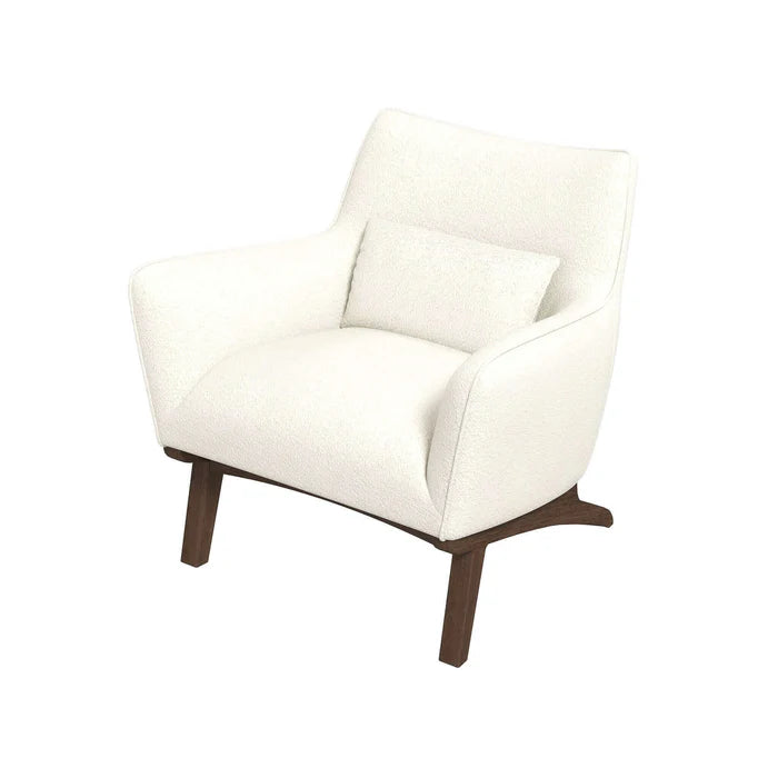 Brayden Mid Century Modern Beige Boucle Armchair