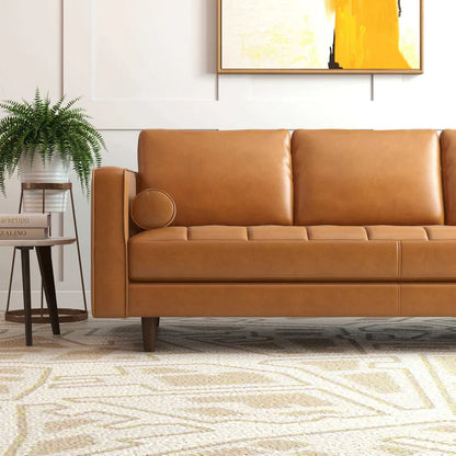 Catherine Genuine Leather Sofa 84"