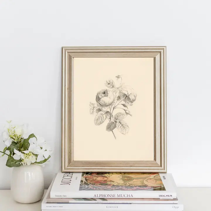 Vintage Floral Art Print 11" x 14"