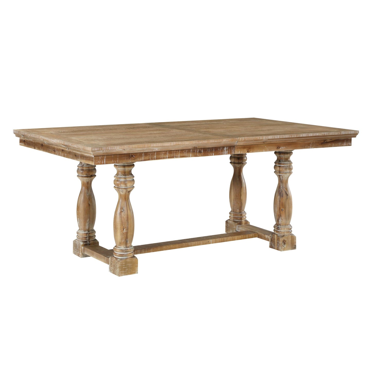 Traditional Farmhouse Style Dining Table with Leaf Extension 1pc