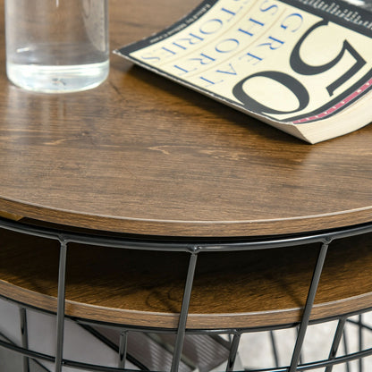 Round Accent Side Tables with Removable Top for Storage