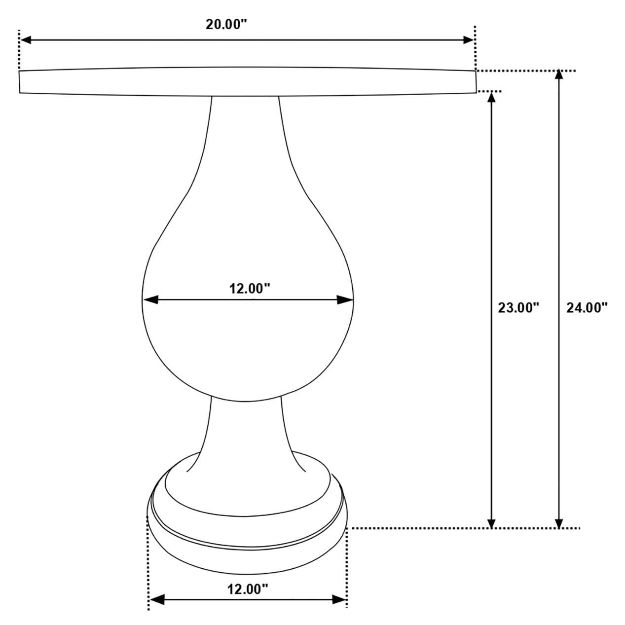 Black Stain Pedestal Accent Table