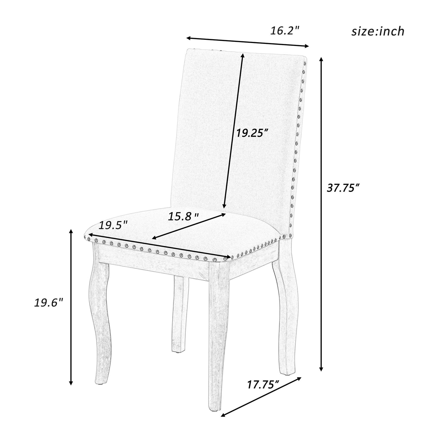 Upholstered Dining Chairs, Set of 4