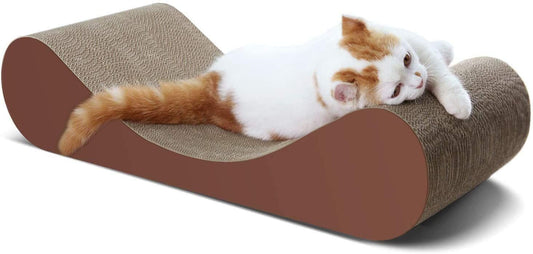 Cat Scratcher Cardboard Lounge Bed, Durable Board Pads prevents Furniture Damage