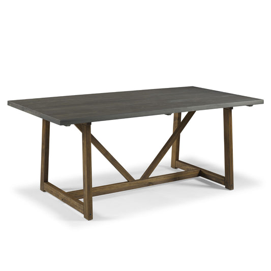 Modern Farmhouse Solid Wood V-Frame Trestle Dining Table