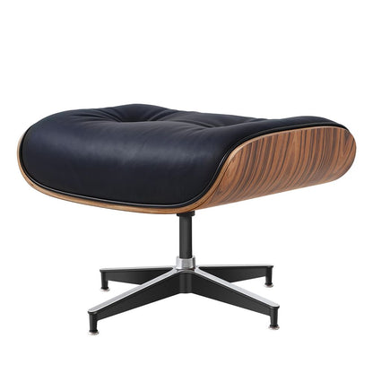 Eames Lounge Copy Armchair With Ottoman Genuine Leather Swivel Chair