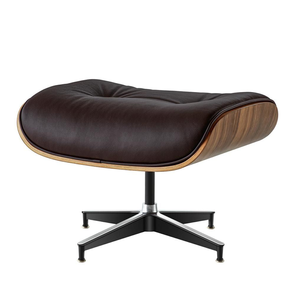 Eames Lounge Copy Armchair With Ottoman Genuine Leather Swivel Chair