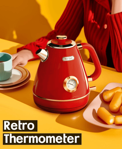 Retro Electric Kettle 1200W Dial Thermometer Fast Boiling, also available in red and stainless