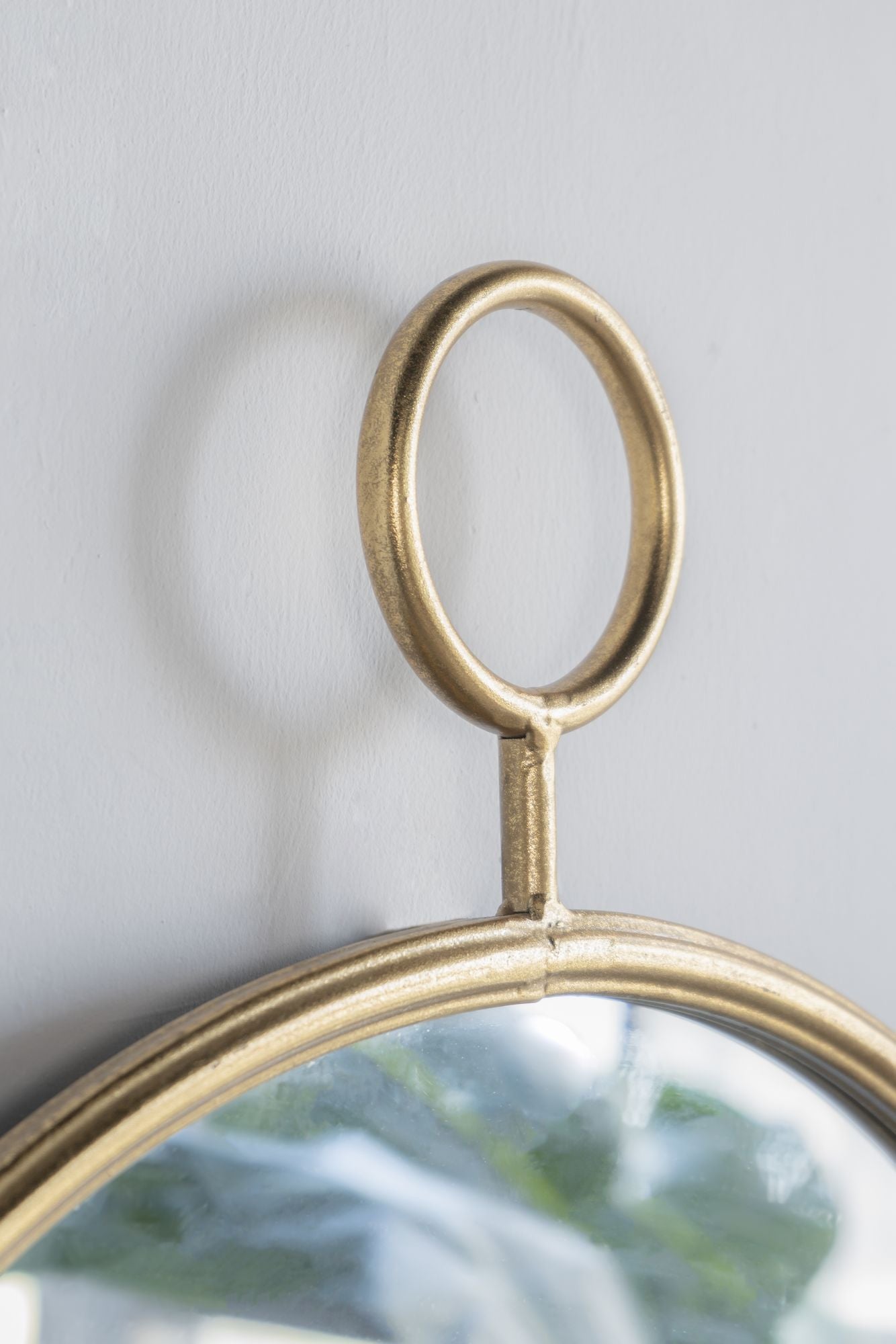 Circle Wall Mirror with Gold Metal Frame, Accent Mirror, 26" and 32"