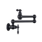 Wall Mount Folding Kitchen Pot Filler Faucet, matte black