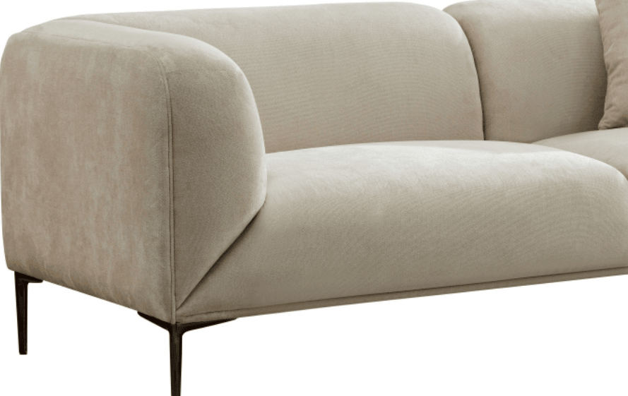 Contemporary Beige Sofa size 89.37"