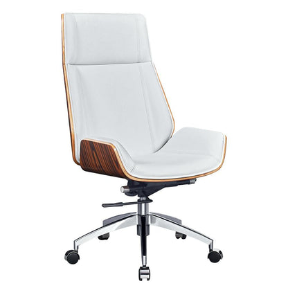 Ergonomic Office Chair Swivel Armless Seat Chair High Back Genuine Leather, five leather colors to choose from