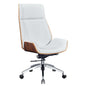 Ergonomic Office Chair Swivel Armless Seat Chair High Back Genuine Leather, five leather colors to choose from