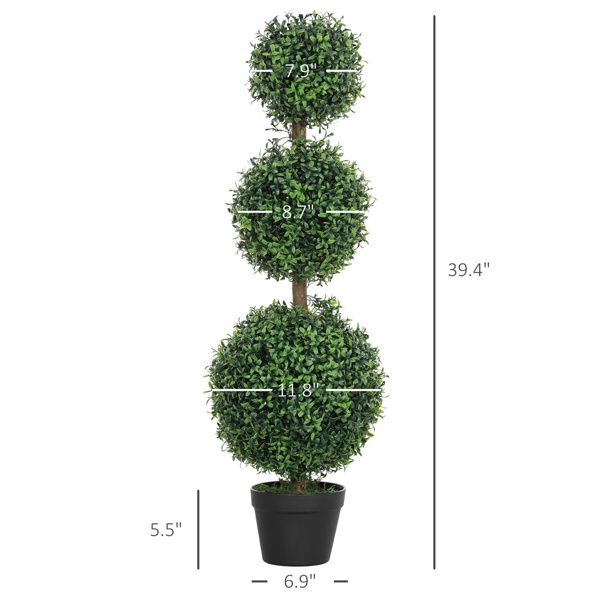 Artificial Topiary Plant Set of 2, 40"