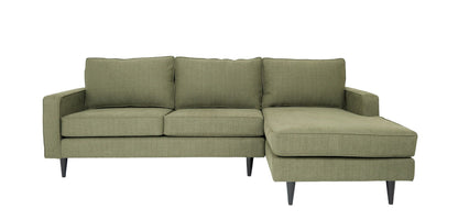 Transitional Green Sectional Sofa 108"