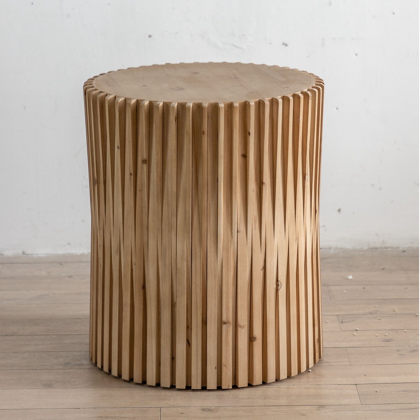 Accent Table with Vertical Texture