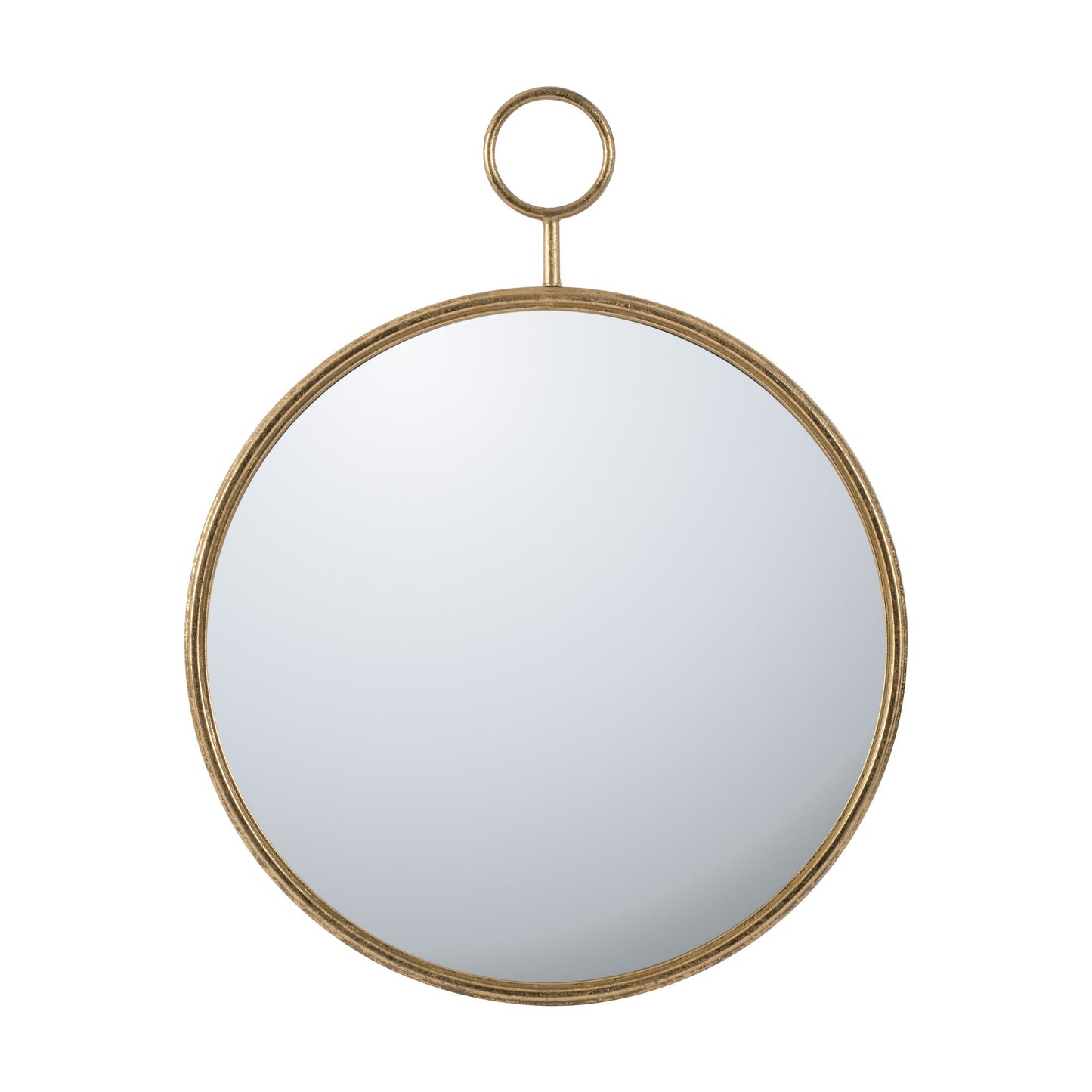 Circle Wall Mirror with Gold Metal Frame, Accent Mirror, 26" and 32"