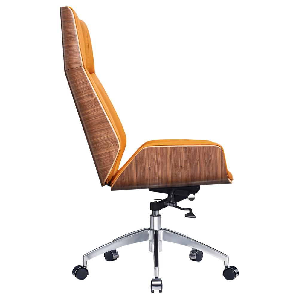 Ergonomic Office Chair Swivel Armless Seat Chair High Back Genuine Leather, five leather colors to choose from