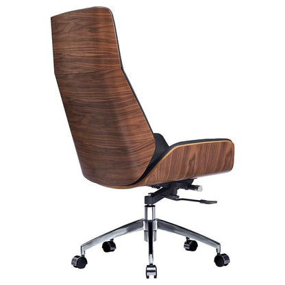 Ergonomic Office Chair Swivel Armless Seat Chair High Back Genuine Leather, five leather colors to choose from