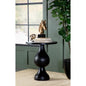 Black Stain Pedestal Accent Table