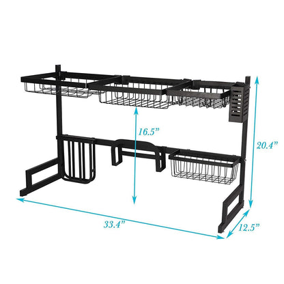 Over The Sink Dish Drying Rack, Stainless Steel