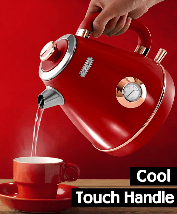 Retro Electric Kettle 1200W Dial Thermometer Fast Boiling, also available in red and stainless