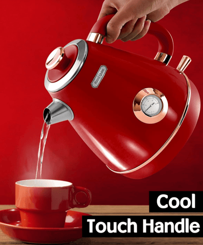 Retro Electric Kettle 1200W Dial Thermometer Fast Boiling, also available in red and stainless