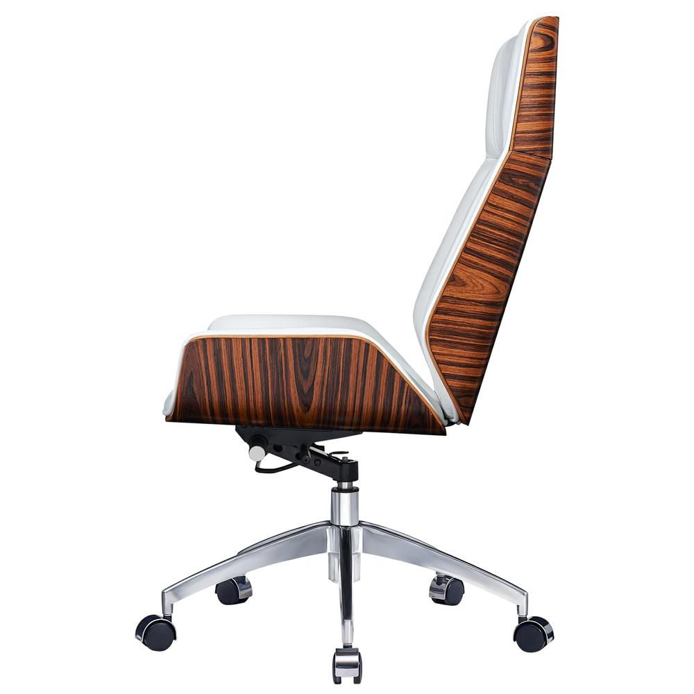 Ergonomic Office Chair Swivel Armless Seat Chair High Back Genuine Leather, five leather colors to choose from