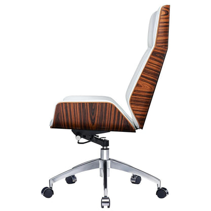 Ergonomic Office Chair Swivel Armless Seat Chair High Back Genuine Leather, five leather colors to choose from