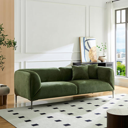 Contemporary Green sofa 89.37"