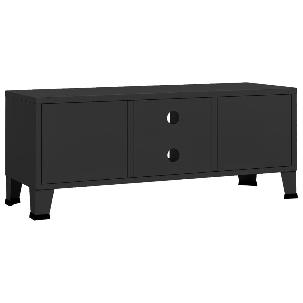 Industrial TV Stand Black 41.3"x13.8"x16.5" Metal