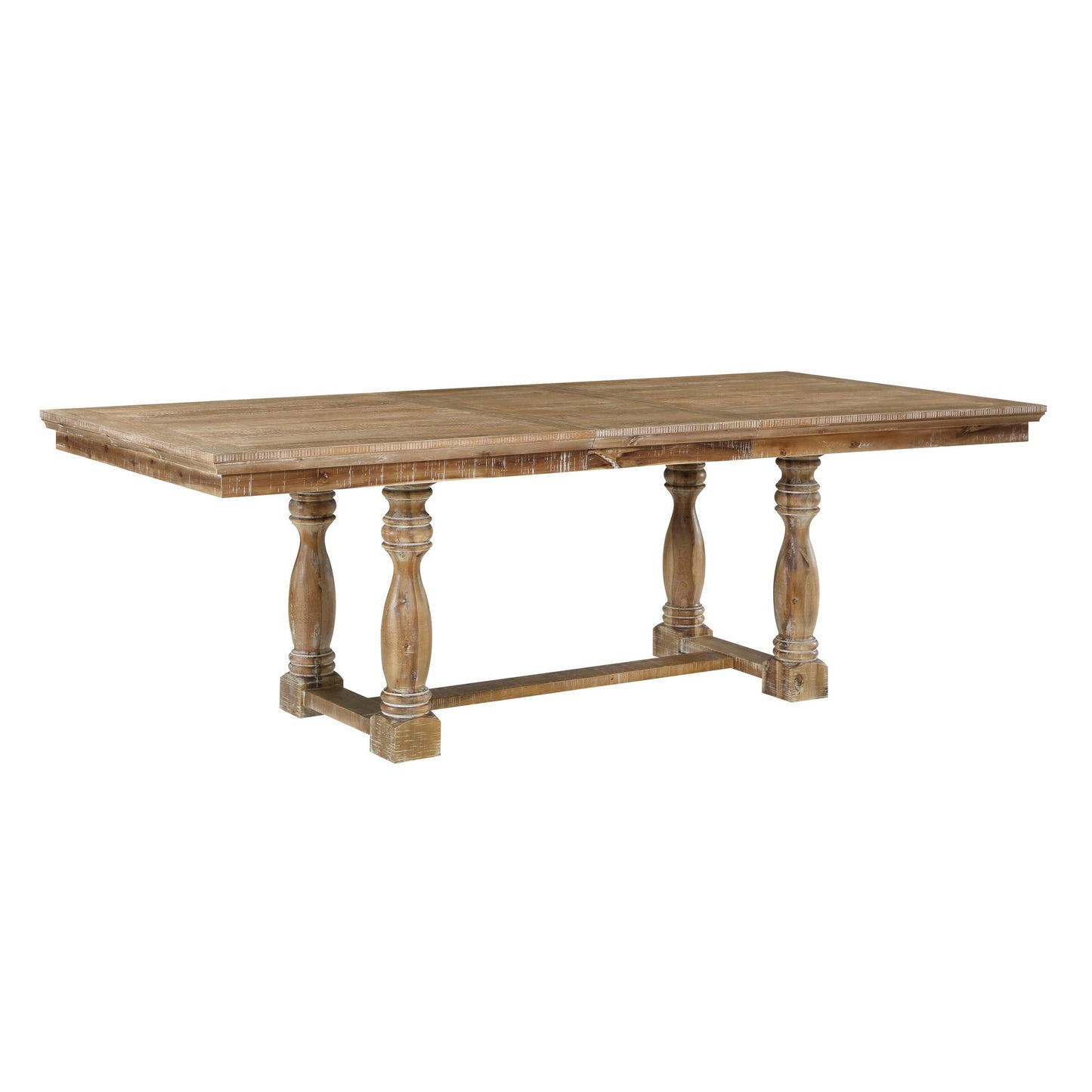 Traditional Farmhouse Style Dining Table with Leaf Extension 1pc