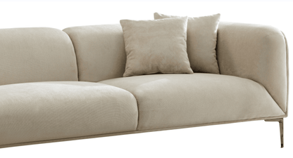 Contemporary Beige Sofa size 89.37"