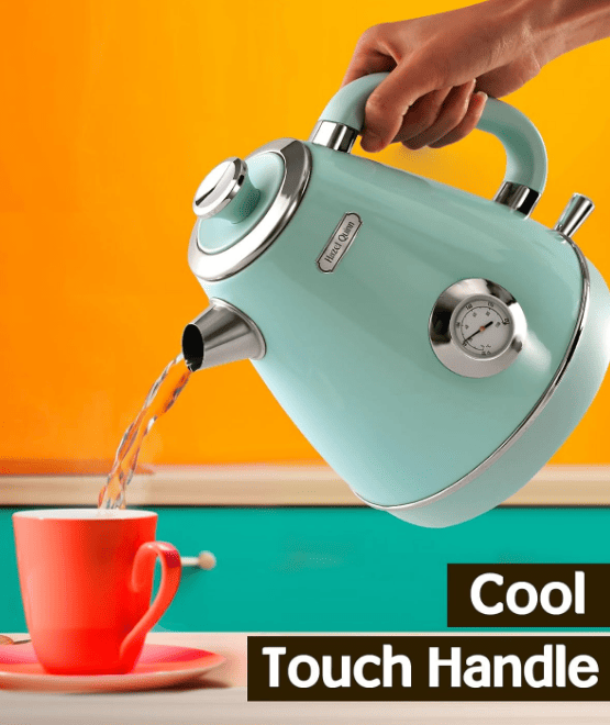 Retro Electric Kettle 1200W Dial Thermometer Fast Boiling, also available in red and stainless