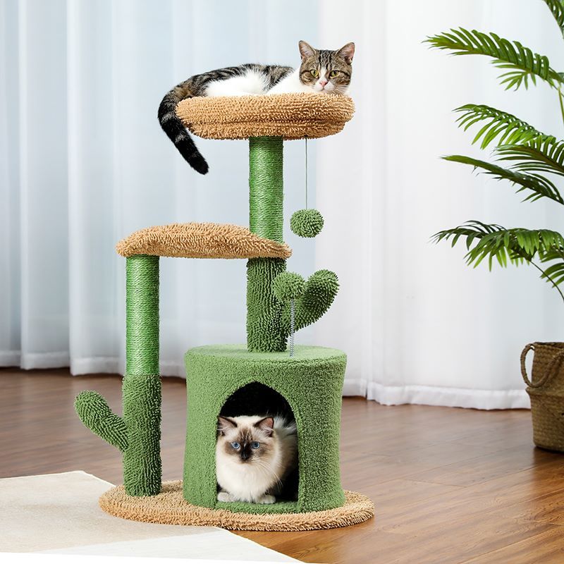 Cactus Cat Tree for Indoor Cat Tower Toy