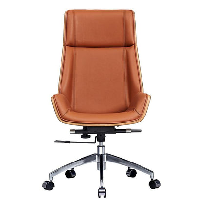 Ergonomic Office Chair Swivel Armless Seat Chair High Back Genuine Leather, five leather colors to choose from