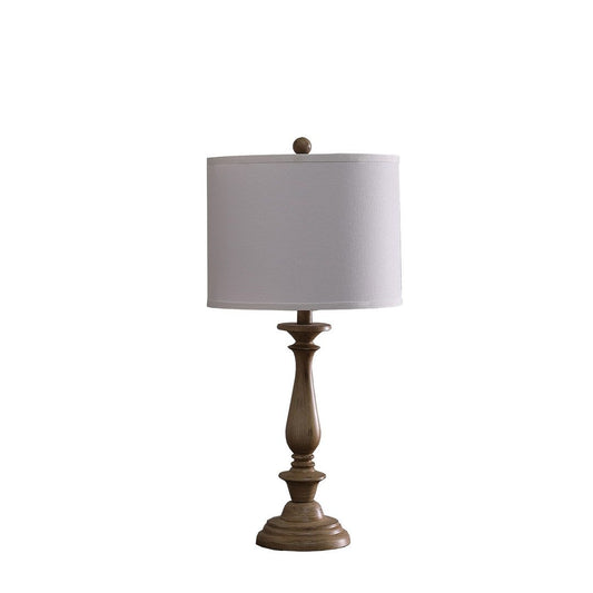 Coastal Wood Effect Polyresin Table Lamp 27.5"