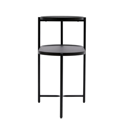 2 Tier Oval End Tables (Black)